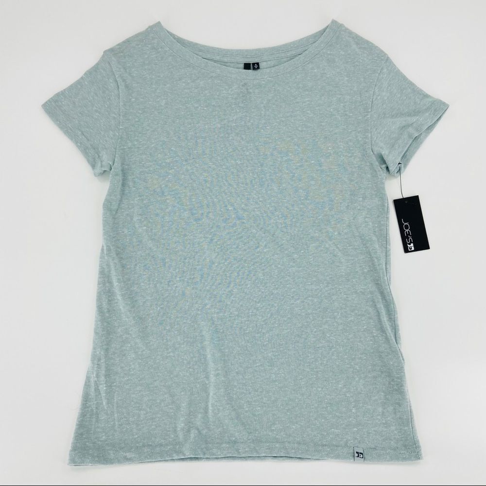 Joe’s Jeans Tee Wide Neckline Salt Water Blue Size Small - Picture 2 of 12